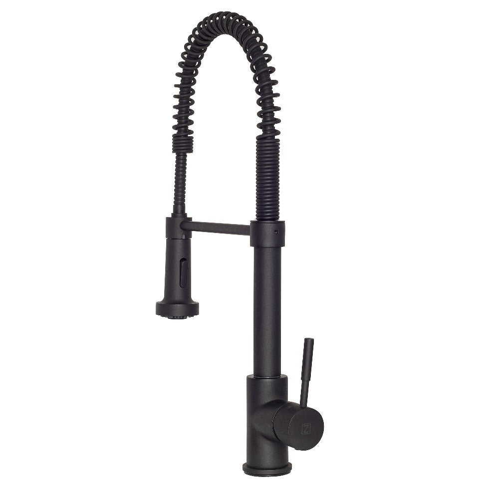 ZLINE Autograph Edition Apollo Pull Down Spring Single Handle Kitchen Faucet in Matte Black (APL-KF-MB)