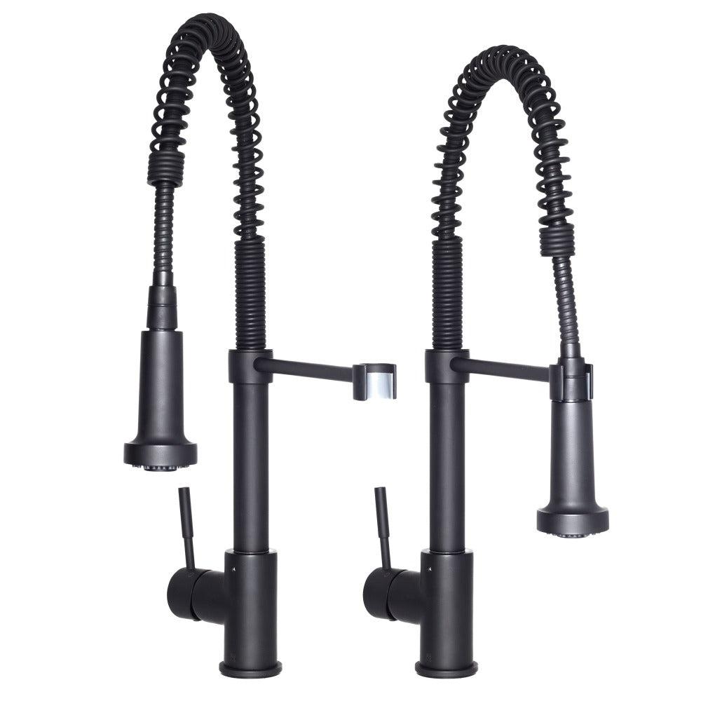 ZLINE Autograph Edition Apollo Pull Down Spring Single Handle Kitchen Faucet in Matte Black (APL-KF-MB)