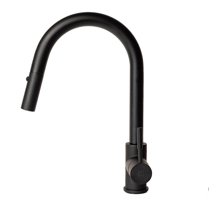 ZLINE Autograph Edition Arthur Pull Down Single Handle Kitchen Faucet in Matte Black (ATH-KF-MB)