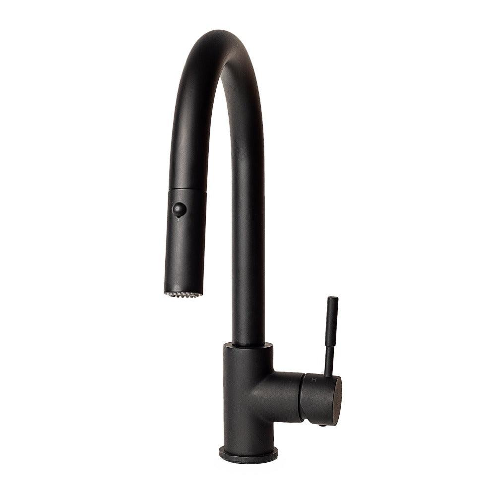 ZLINE Autograph Edition Arthur Pull Down Single Handle Kitchen Faucet in Matte Black (ATH-KF-MB)