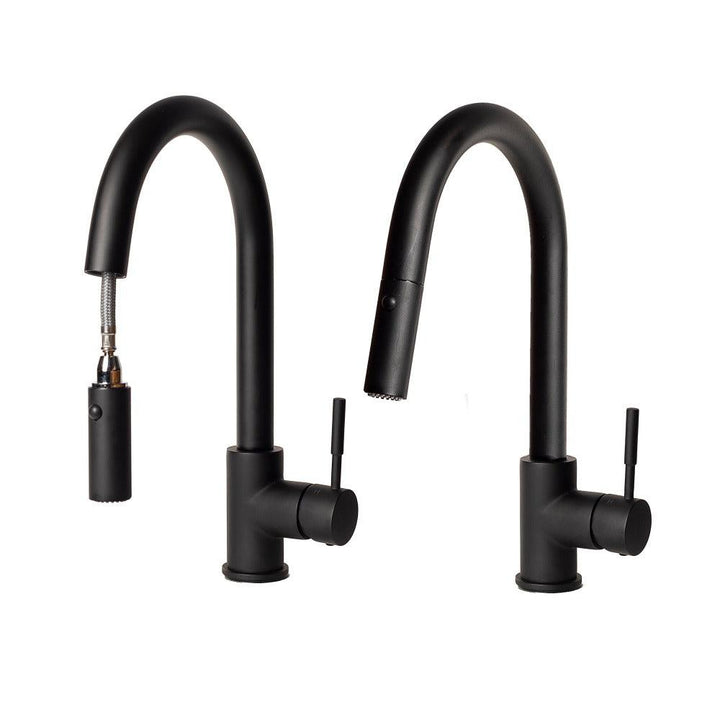ZLINE Autograph Edition Arthur Pull Down Single Handle Kitchen Faucet in Matte Black (ATH-KF-MB)