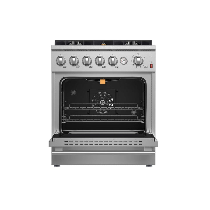 FORNO Giovanni 30-inch Gas Range Stainless Steel, 5 Burners 67,000 BTU, 4.32 cu.ft. Convection Oven