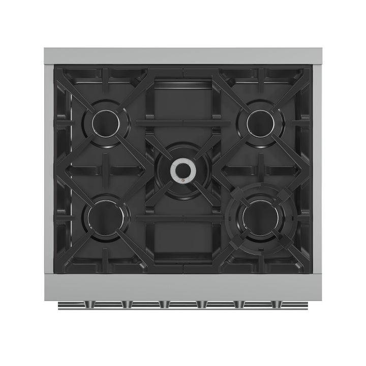 Forno Massimo 30-Inch Freestanding Gas Range, 5 Burners, True Convection Oven