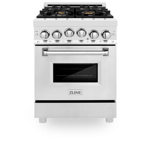 ZLINE 24" 2.8 cu. ft. Range W/ Gas Stove and Oven in Stainless Steel W/ Brass Burners