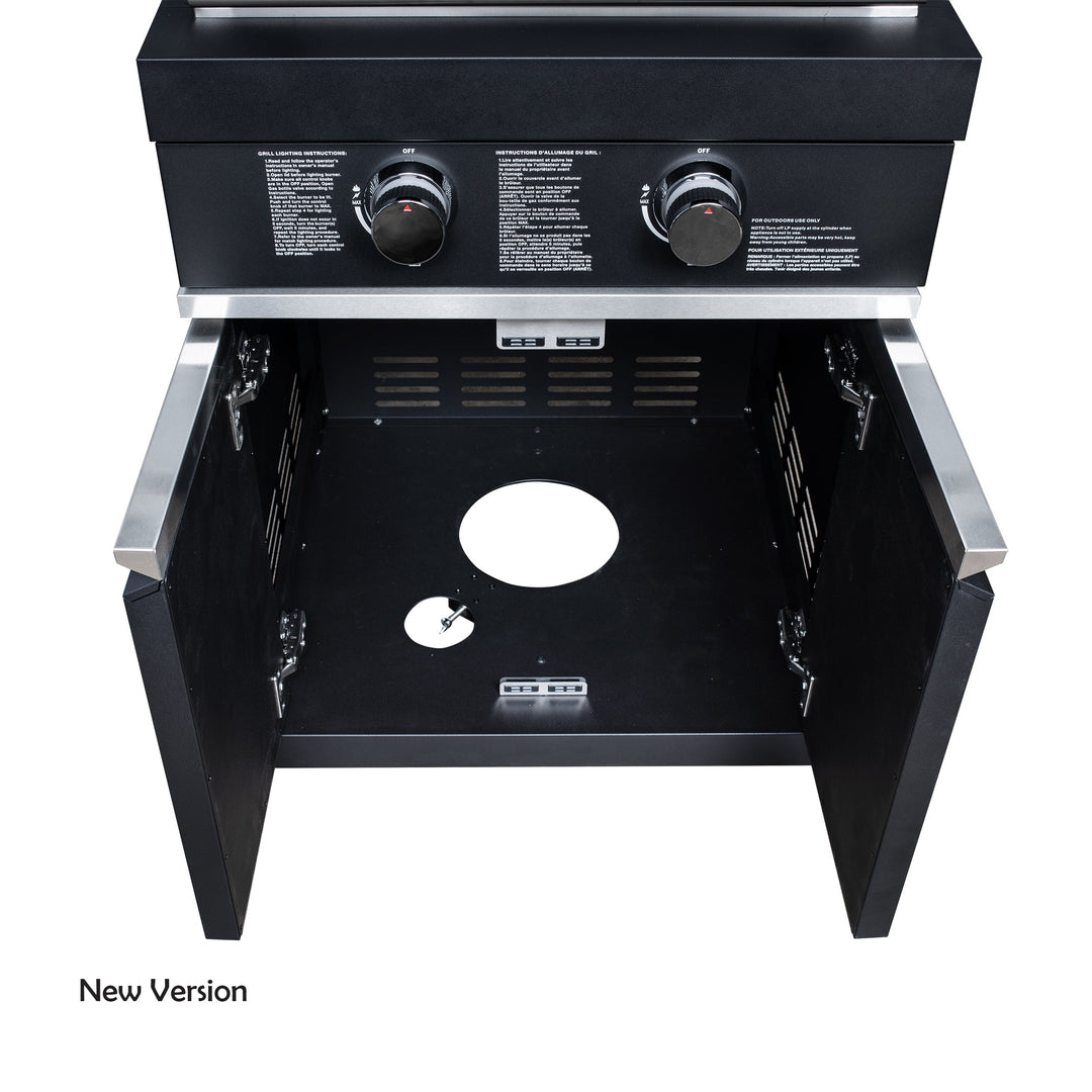 Forno All’Aperto 99,600 BTU Outdoor Kitchen, 5 Burners, Infrared Burners, Side Burner, Black Sintered Stone Countertops, Gas Pizza Oven, Sink Module, Bar &amp; Beverage Center
