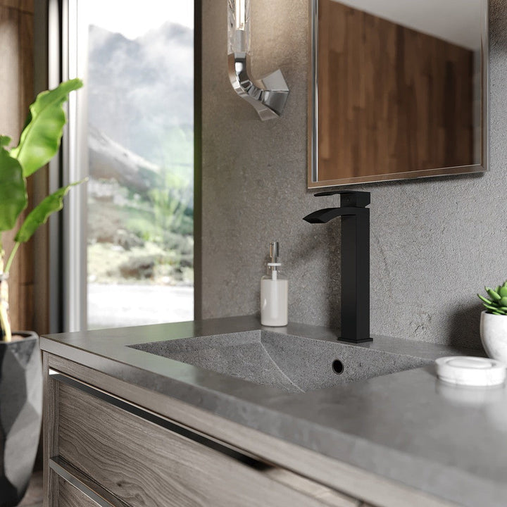 ZLINE Autograph Edition Heavenly Single Handle Vessel Sink Bath Faucet Matte Black (HVN-BF-MB)