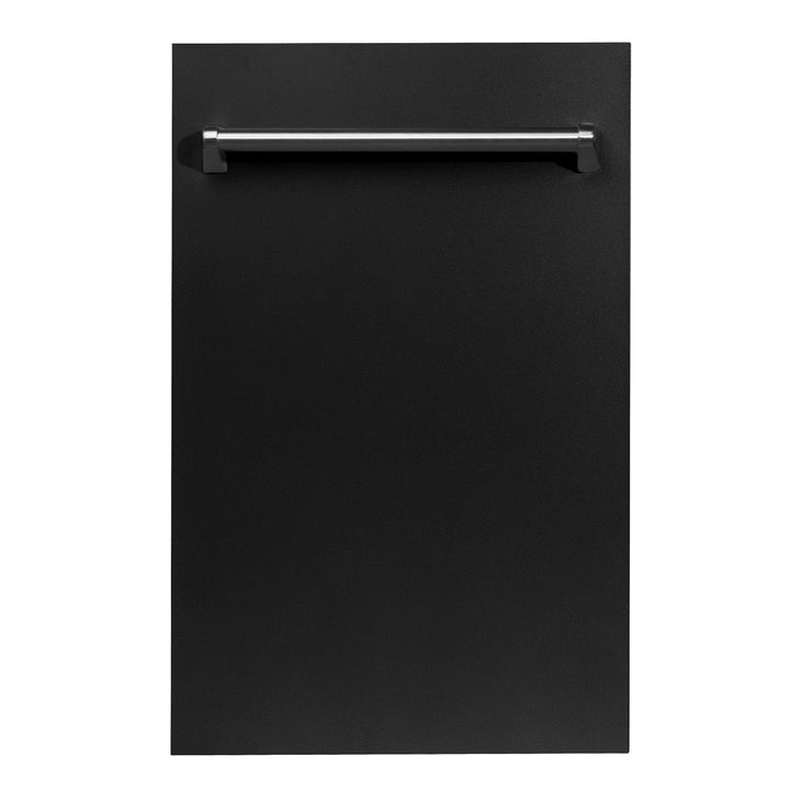 ZLINE 18" Top Control Dishwasher in Custom Panel Ready Black Matte