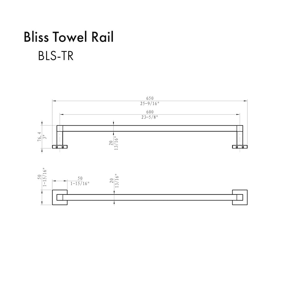 ZLINE Autograph Edition Bliss Towel Rail in Polished Gold (BLS-TR-PG)
