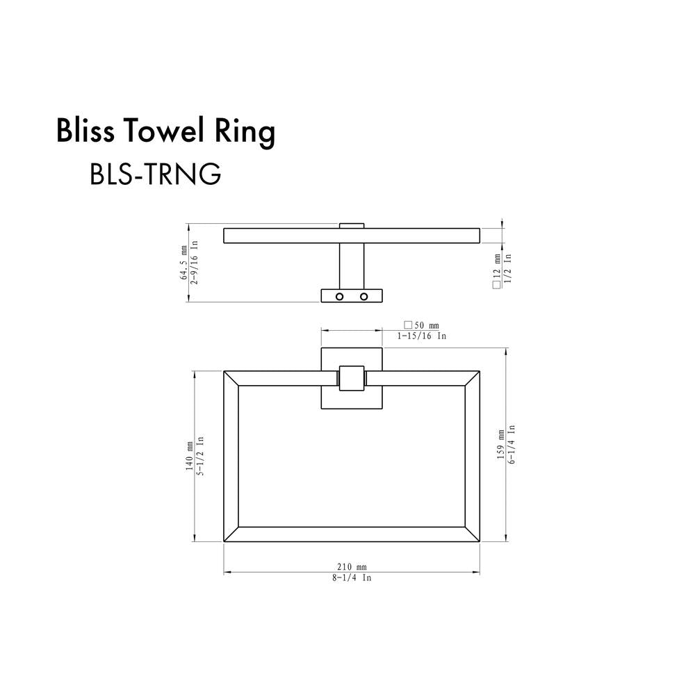 ZLINE Autograph Edition Bliss Towel Ring in Matte Black (BLS-TRNG-MB)