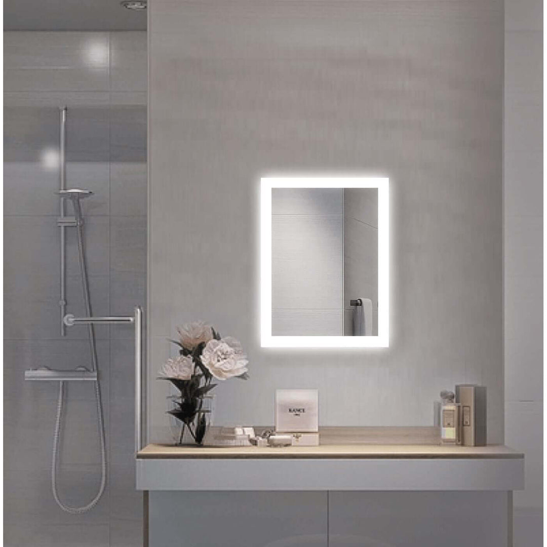 Krugg Bijou 15" LED Bathroom Mirror - Dimmer & Defogger