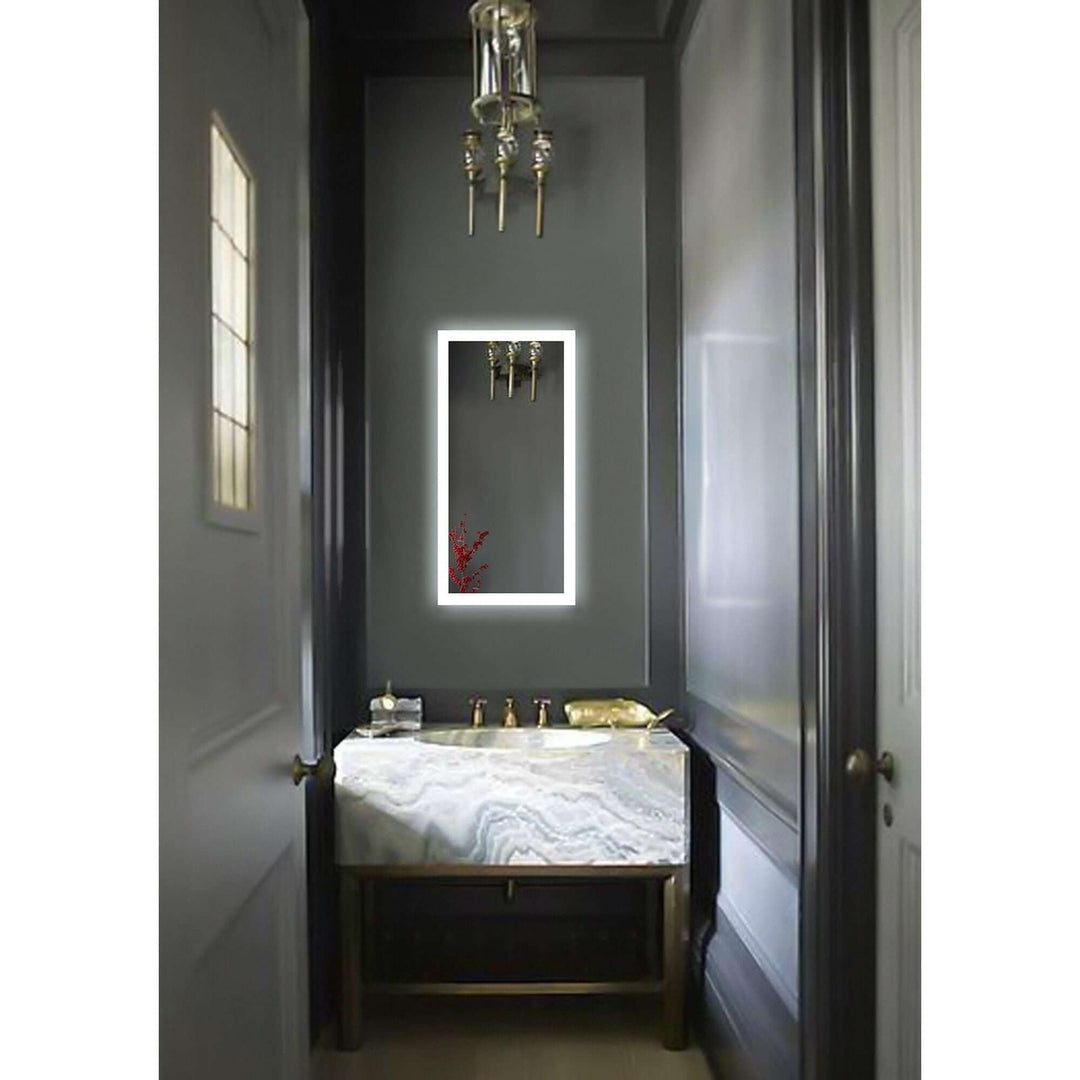 Krugg Bijou 15" LED Bathroom Mirror - Dimmer & Defogger