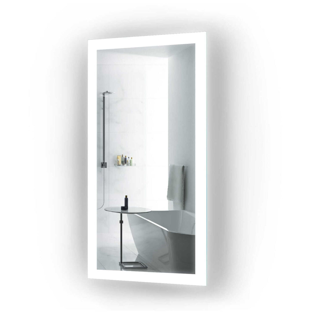 Krugg Bijou 15" LED Bathroom Mirror - Dimmer & Defogger