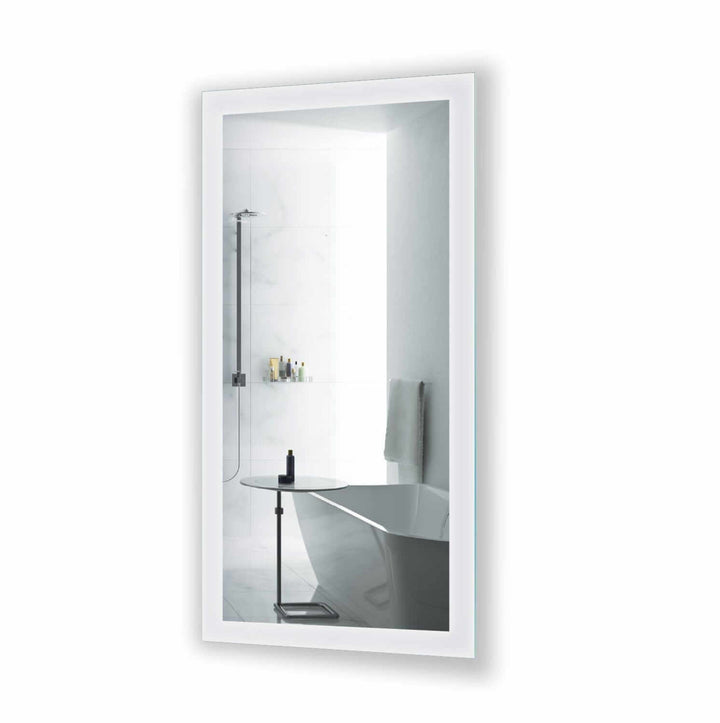 Krugg Bijou 15" LED Bathroom Mirror - Dimmer & Defogger