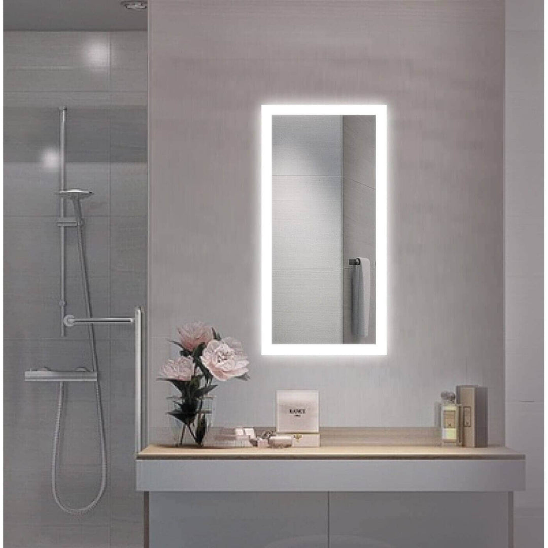 Krugg Bijou 15" LED Bathroom Mirror - Dimmer & Defogger