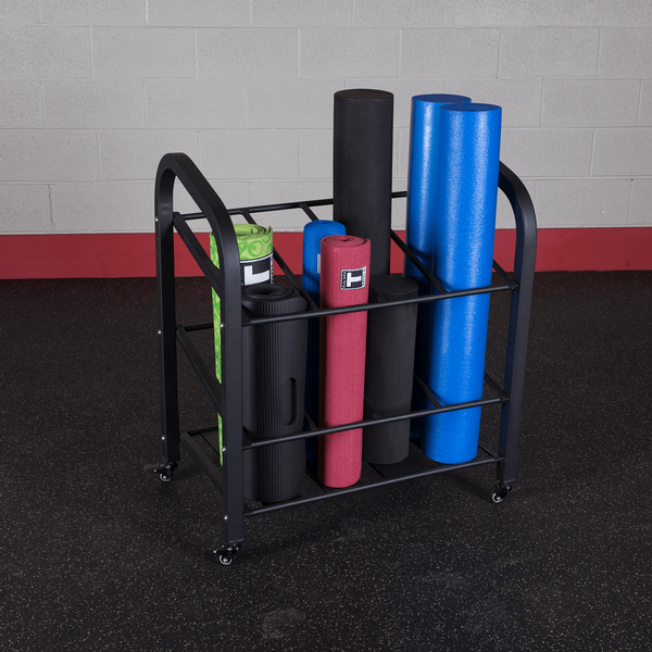 Body Solid GYR500 Foam Roller and Yoga Mat Rack