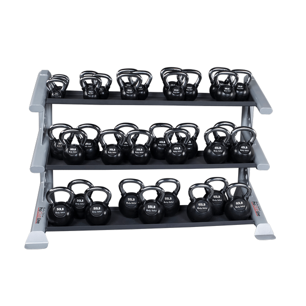 Body Solid Pro Clubline SDKR1000KB 3 Tier Kettlebell Rack