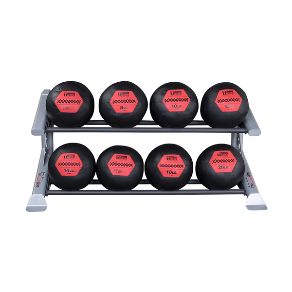 Body Solid Pro Clubline SDKR500MB 2 Tier Medicine Ball Rack