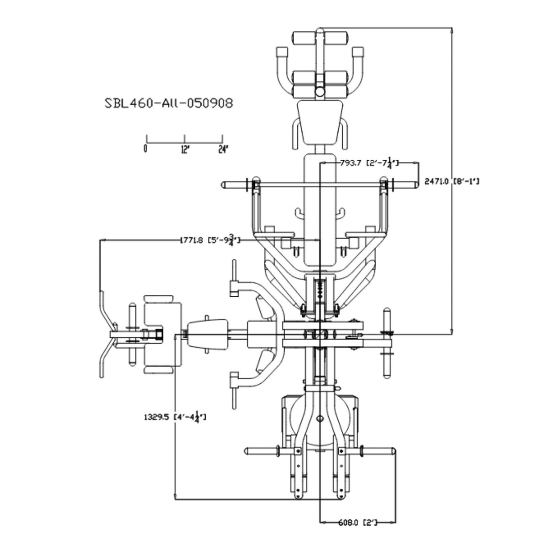 Body Solid SBL460P4 Free-Weight Leverage Home Gym