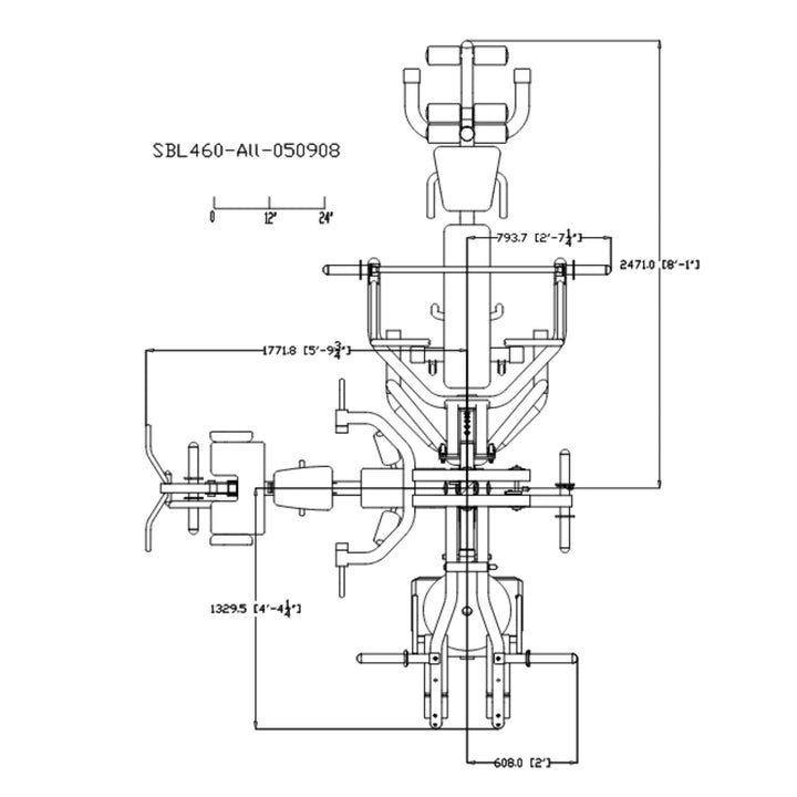 Body Solid SBL460P4 Free-Weight Leverage Home Gym