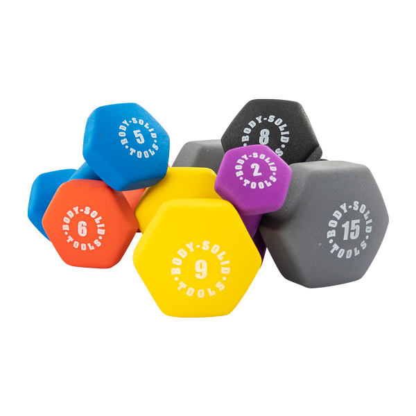 Body Solid Tools BSTND Neoprene Dumbbells