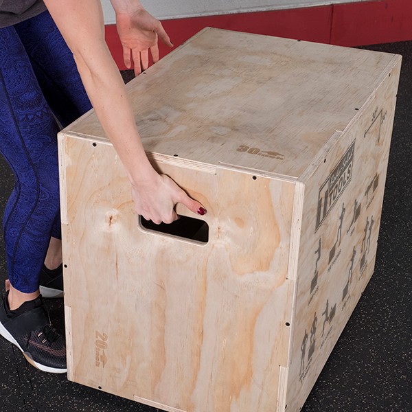 Body Solid Tools BSTWPBOX 3-in-1 Wooden Plyo Box