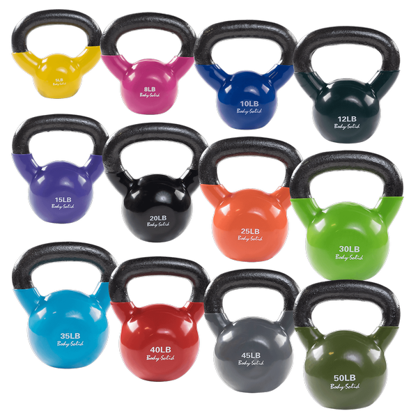 Body Solid Tools KBV Vinyl Coated Kettlebells