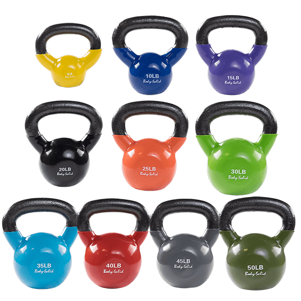 Body Solid Tools KBV Vinyl Coated Kettlebells