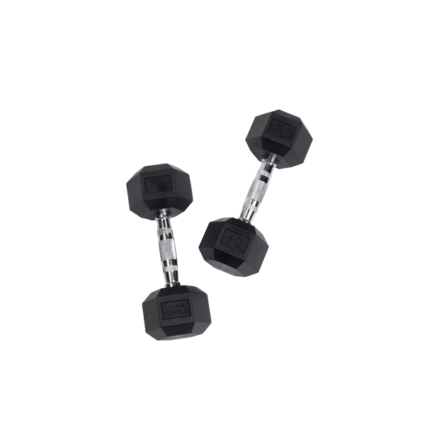 Body Solid Tools SDR Rubber Hex Dumbbells