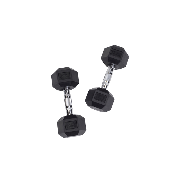 Body Solid Tools SDR Rubber Hex Dumbbells