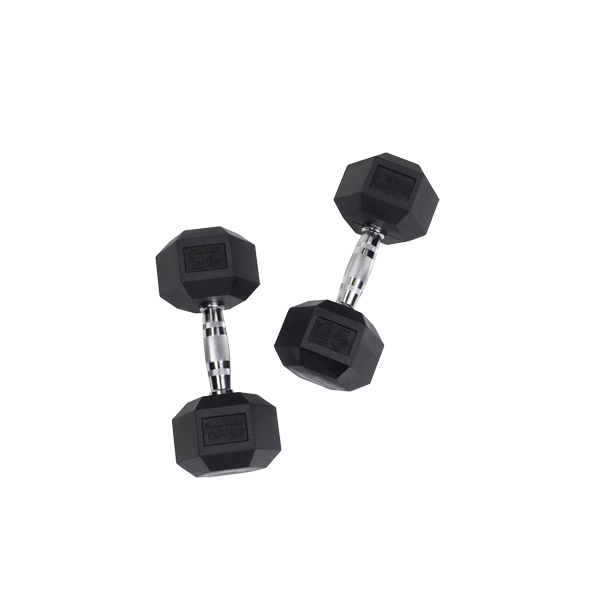 Body Solid Tools SDR Rubber Hex Dumbbells