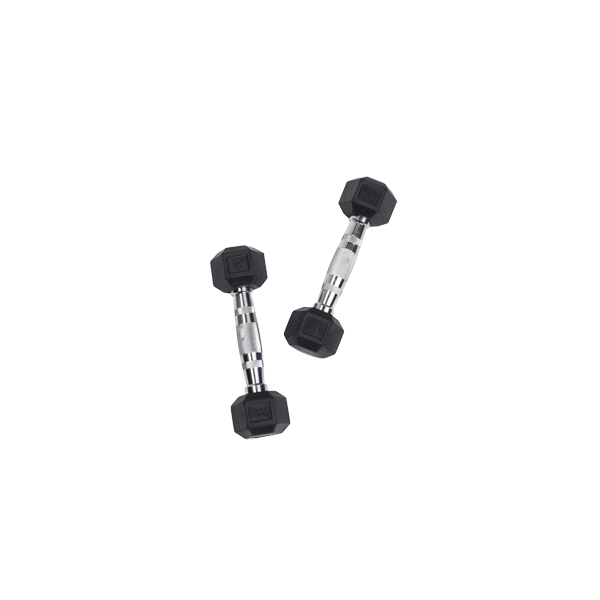 Body Solid Tools SDR Rubber Hex Dumbbells