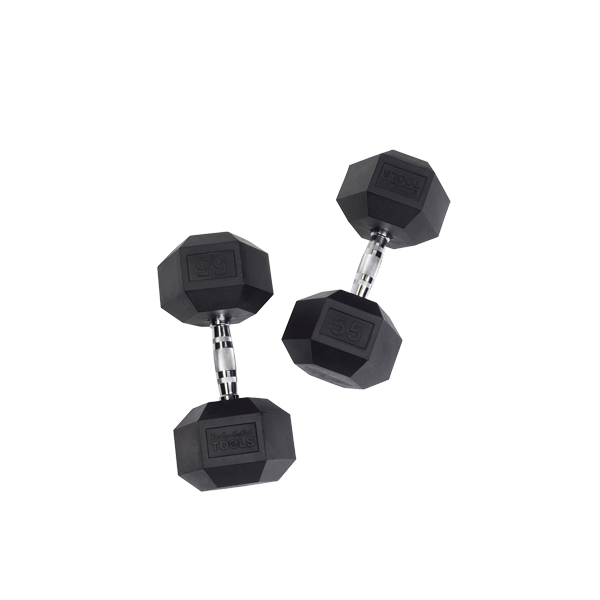 Body Solid Tools SDR Rubber Hex Dumbbells