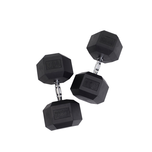 Body Solid Tools SDR Rubber Hex Dumbbells