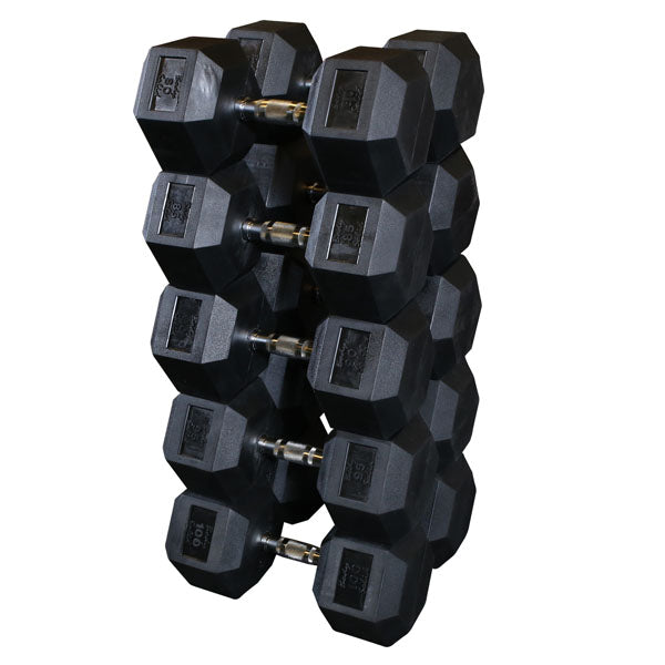 Body Solid Tools SDR Rubber Hex Dumbbells