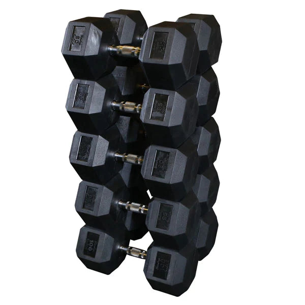 Body Solid Rubber Hex Dumbbell Sets