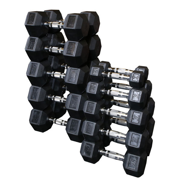 Body Solid Tools SDR Rubber Hex Dumbbells