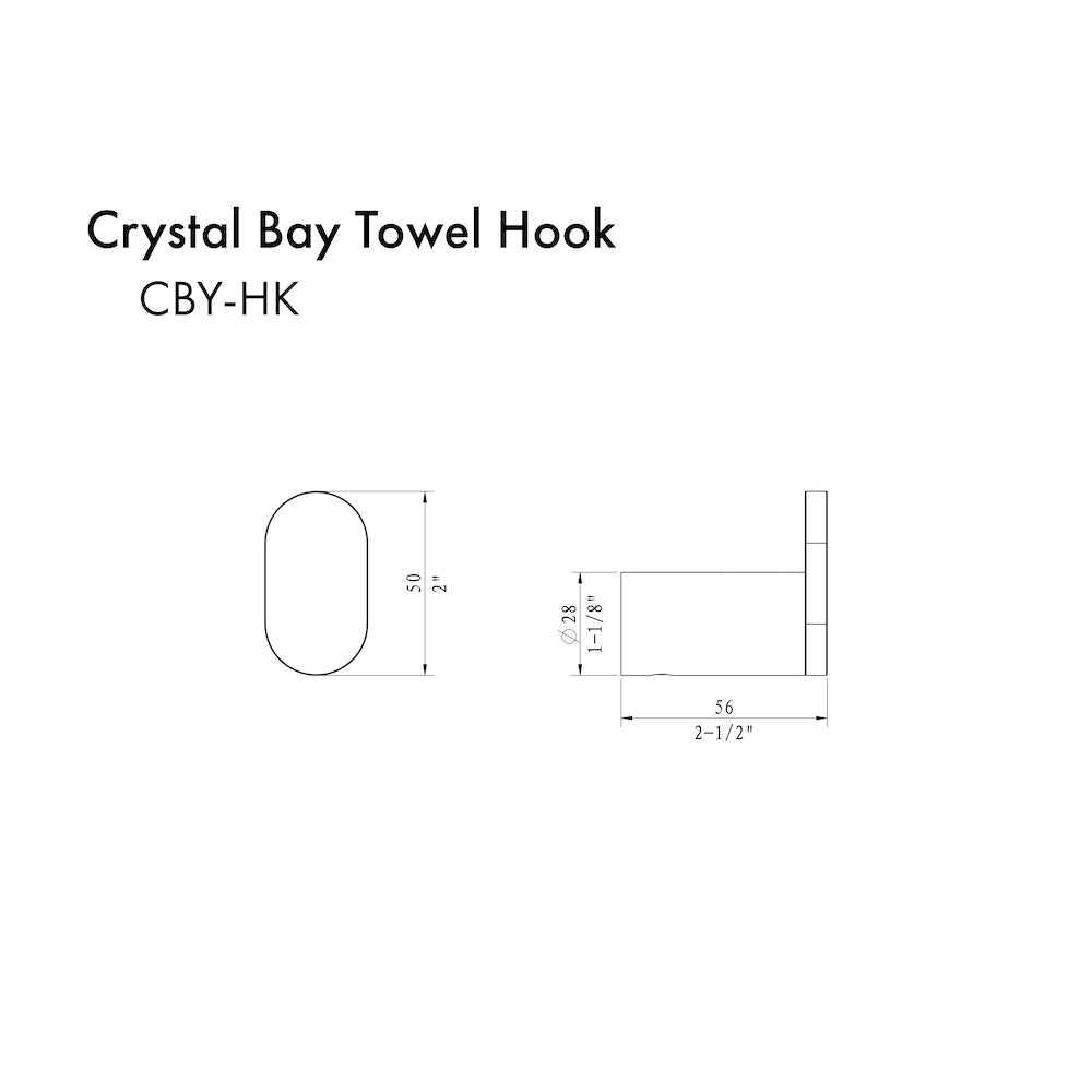 ZLINE Autograph Edition Crystal Bay Towel Hook in Polished Gold (CBY-HK-PG)