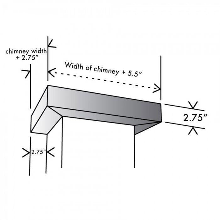 ZLINE Vented Crown Molding for Wall Mount Range Hood, CM6V-300G