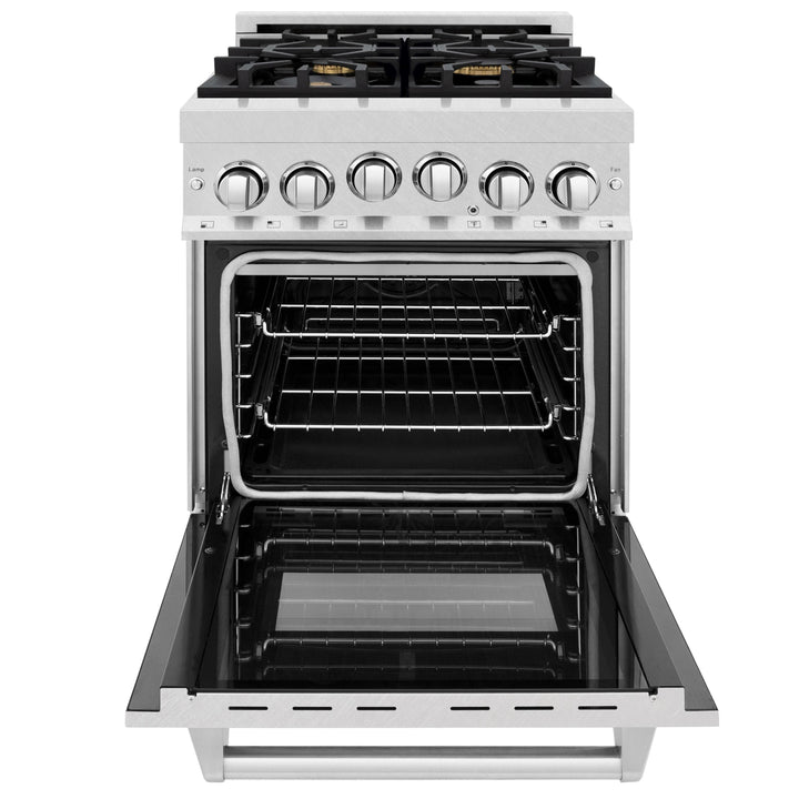 ZLINE 24"2.8 cu. ft. Range W/ Gas Stove and Gas Oven in Brass Burners