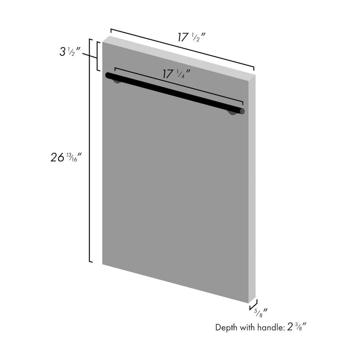 ZLINE 18 in. Dishwasher Panel in Blue Matte with Modern Handle (DP-BM-H-18)