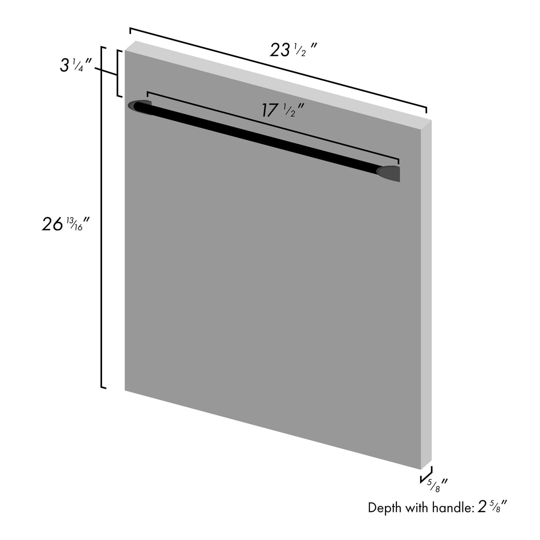 ZLINE 24 in. Dishwasher Panel in Oil Rubbed Bronze with Traditional Handle (DP-ORB-H-24)