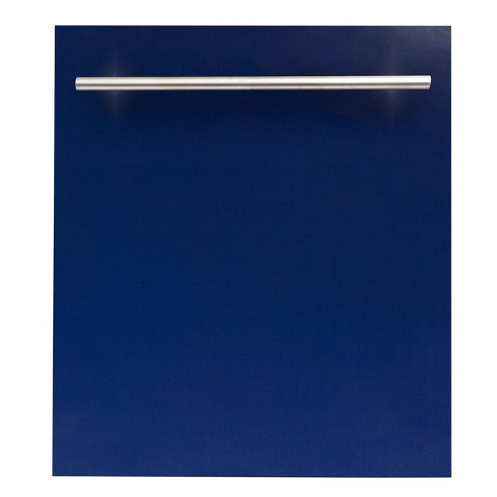 ZLINE 24 in. Top Control Dishwasher in Blue Gloss and Modern Style Handle, 52dBa (DW-BG-H-24)