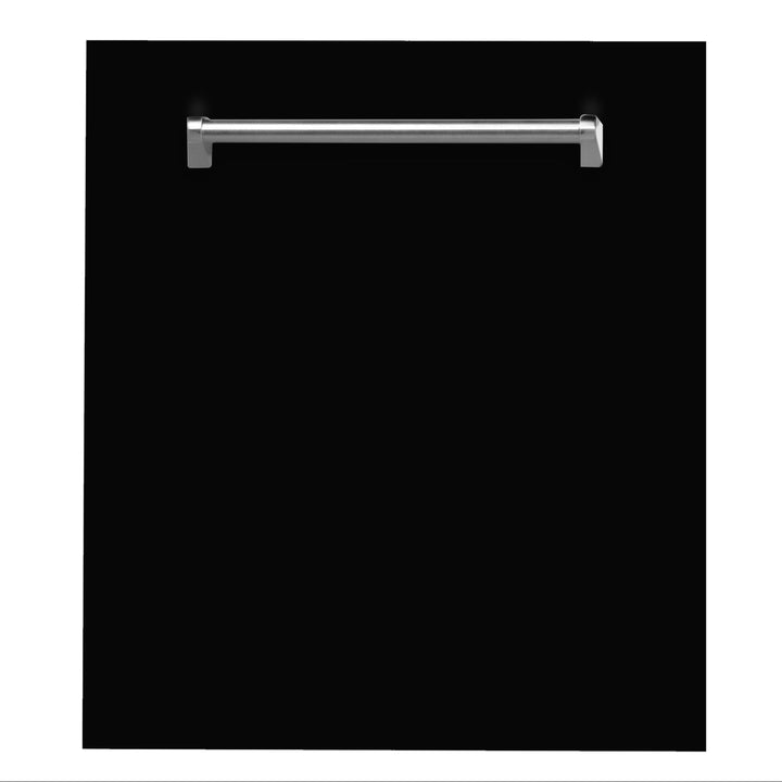 ZLINE 24 in. Top Control Dishwasher in Black Matte with Stainless Steel Tub, DW-BLM-24