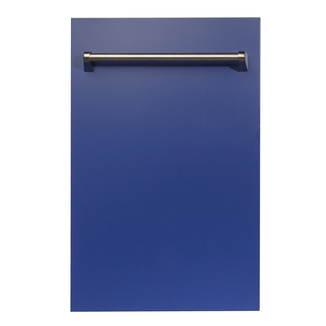 ZLINE 18 in. Dishwasher Panel in Blue Matte with Traditional Handle (DP-BM-18)