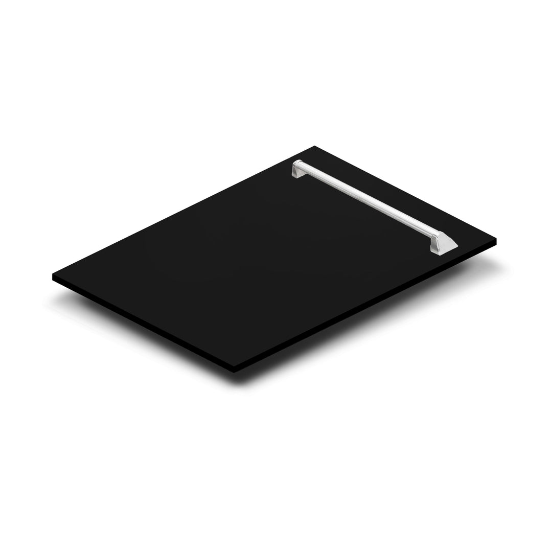 ZLINE 18" Tallac Dishwasher Panel in Black Matte with Traditional Handle (DPV-BLM-18)