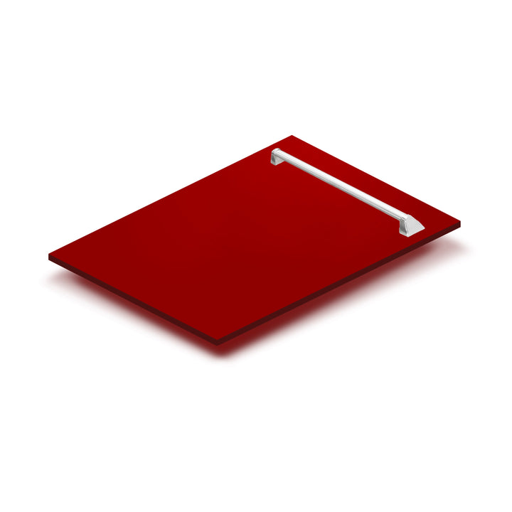 ZLINE 18" Tallac Dishwasher Panel in Red Gloss with Traditional Handle (DPV-RG-18)