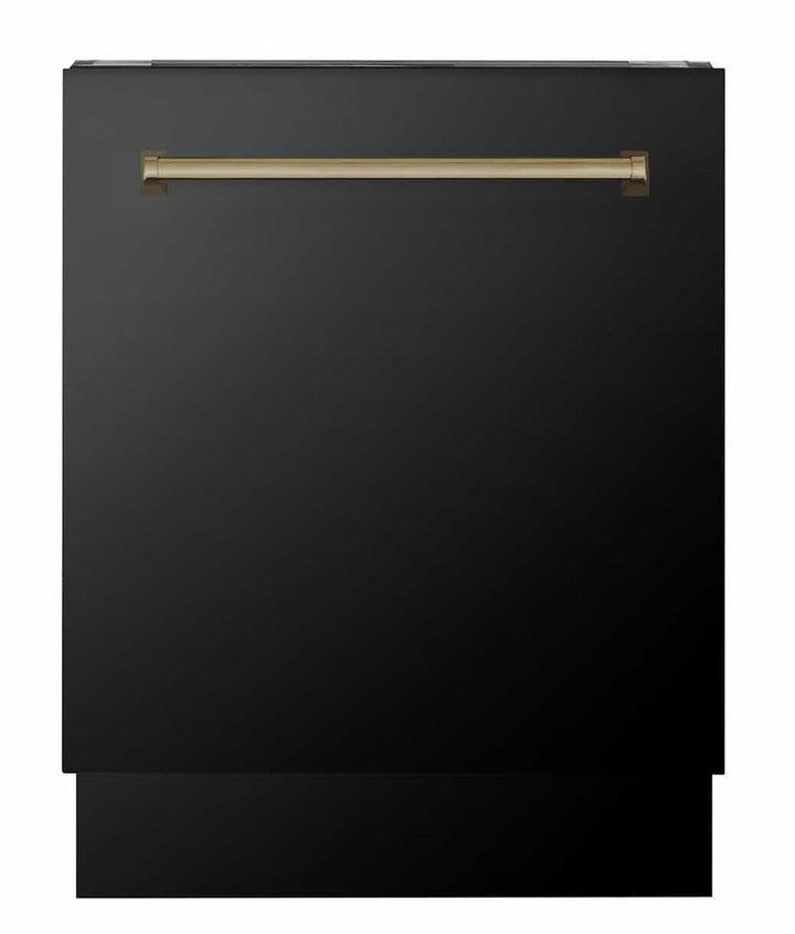 ZLINE 30" 4 Piece Black Range, Range Hood, Dishwasher &amp; Refrigerator