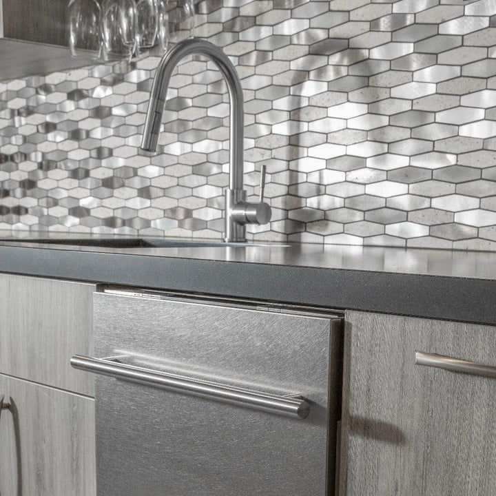 ZLINE Gemini Pull Down Single Handle Kitchen Faucet in Brushed Nickel (GEM-KF-BN)