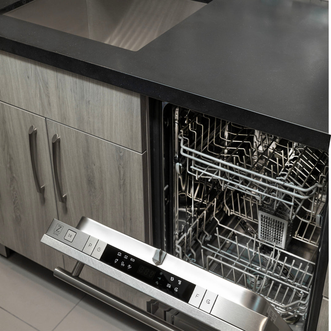 ZLINE 24 in. Top Control Dishwasher in DuraSnow® Finished Stainless Steel with Stainless Steel Tub, DW-SN-24