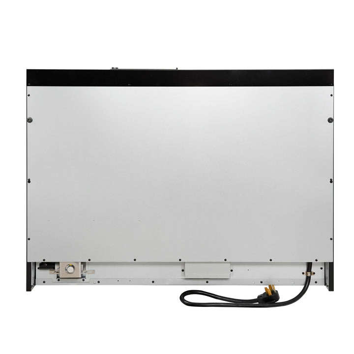 Forno Antico 48-Inch Dual Fuel Range, Black with Antique Brass Finish, 8 Burners, 94,000 BTU, 5.5 cu.ft. Double Ovens &amp; Griddle